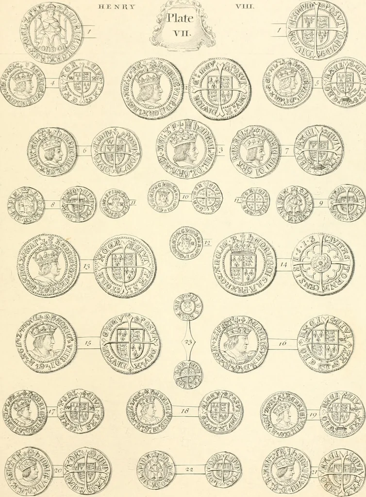 An illustration from Annals of the coinage of Great Britain and its dependencies : from the earliest period of authentic history to the reign of Victoria, 1840, leaf 134