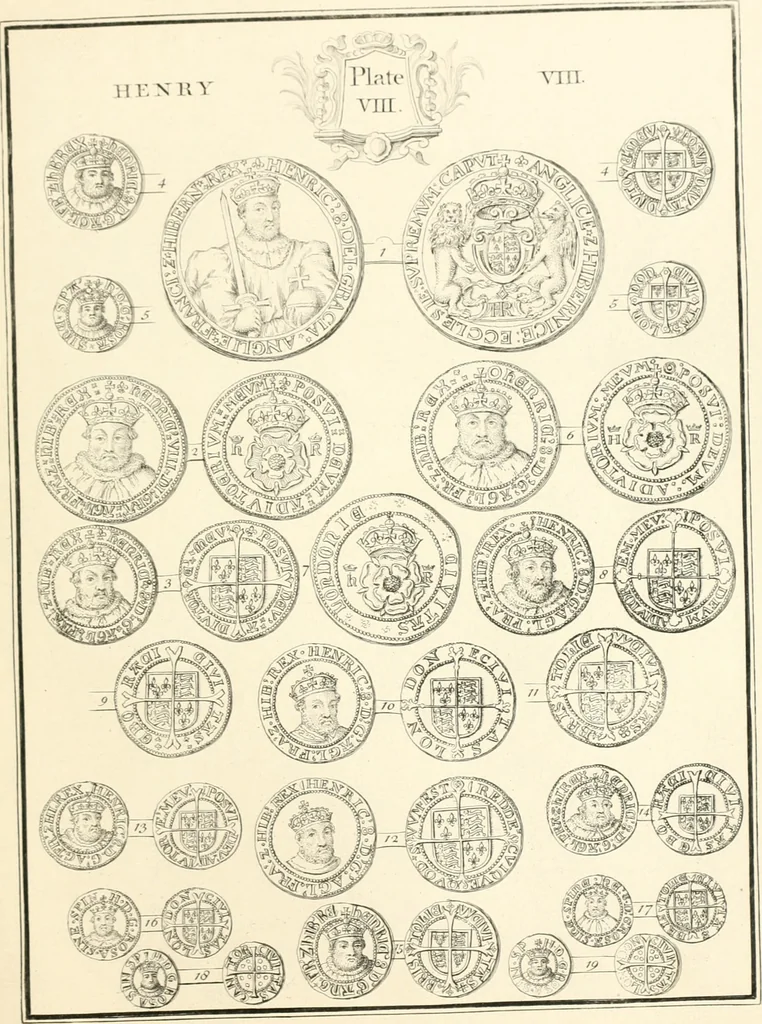 An illustration from Annals of the coinage of Great Britain and its dependencies : from the earliest period of authentic history to the reign of Victoria, 1840, leaf 136