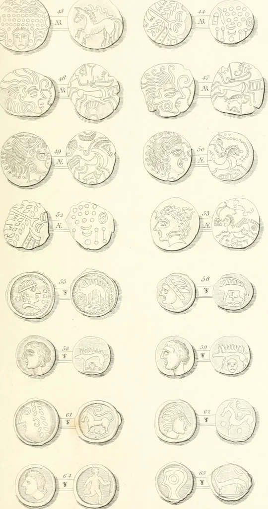 An illustration from Annals of the coinage of Great Britain and its dependencies : from the earliest period of authentic history to the reign of Victoria, 1840, leaf 16