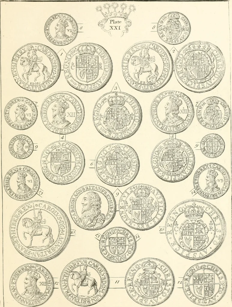 An illustration from Annals of the coinage of Great Britain and its dependencies : from the earliest period of authentic history to the reign of Victoria, 1840, leaf 174