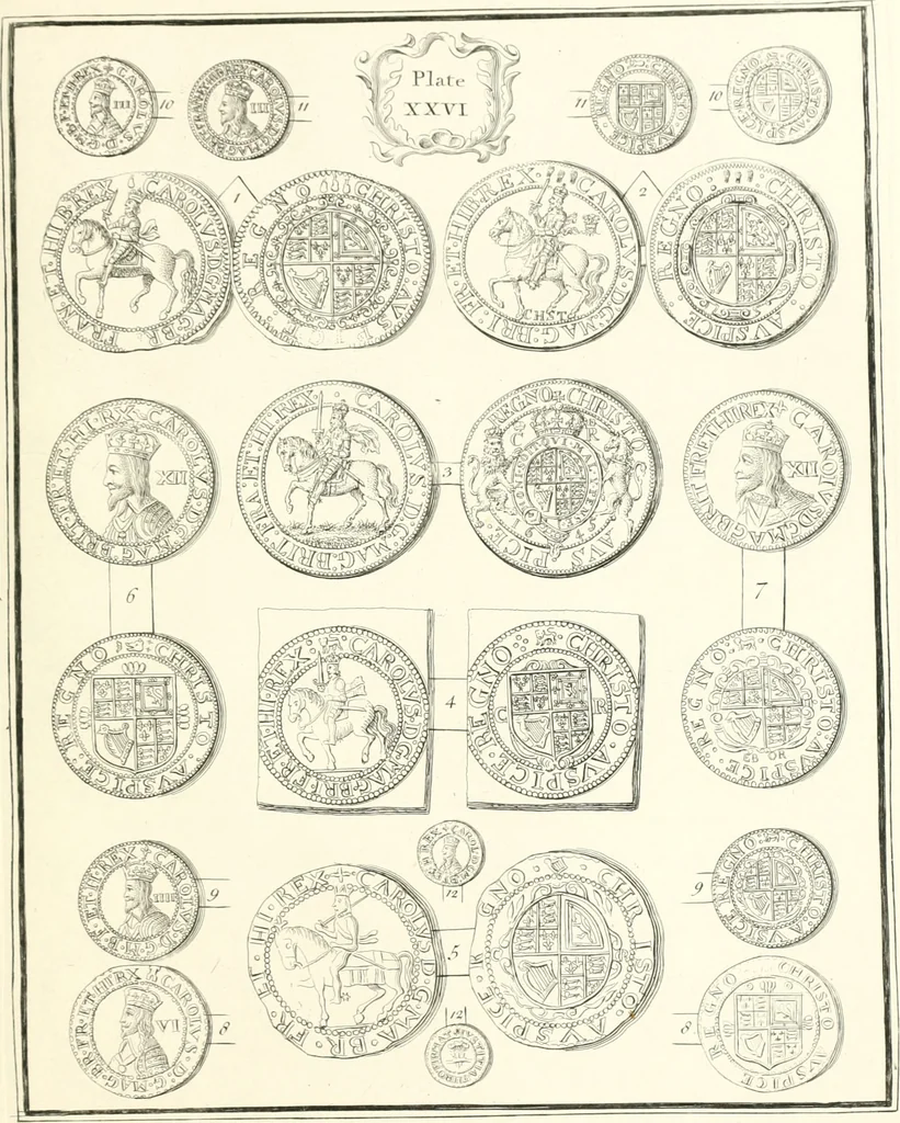 An illustration from Annals of the coinage of Great Britain and its dependencies : from the earliest period of authentic history to the reign of Victoria, 1840, leaf 188