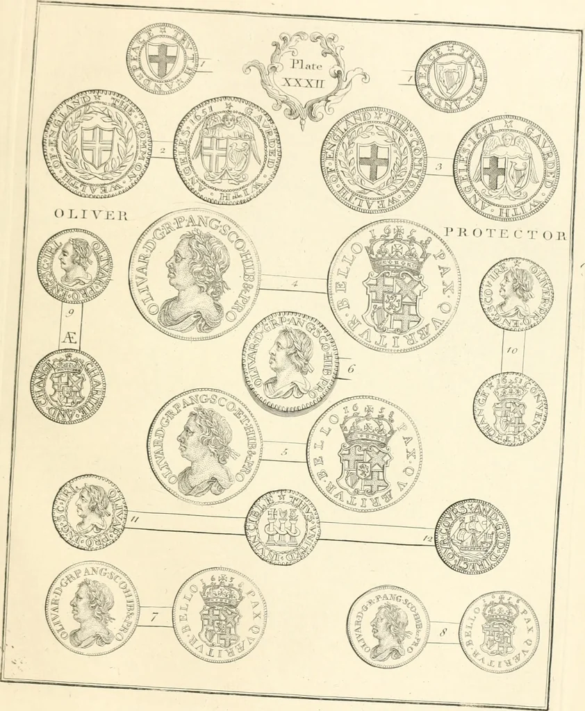 An illustration from Annals of the coinage of Great Britain and its dependencies : from the earliest period of authentic history to the reign of Victoria, 1840, leaf 206