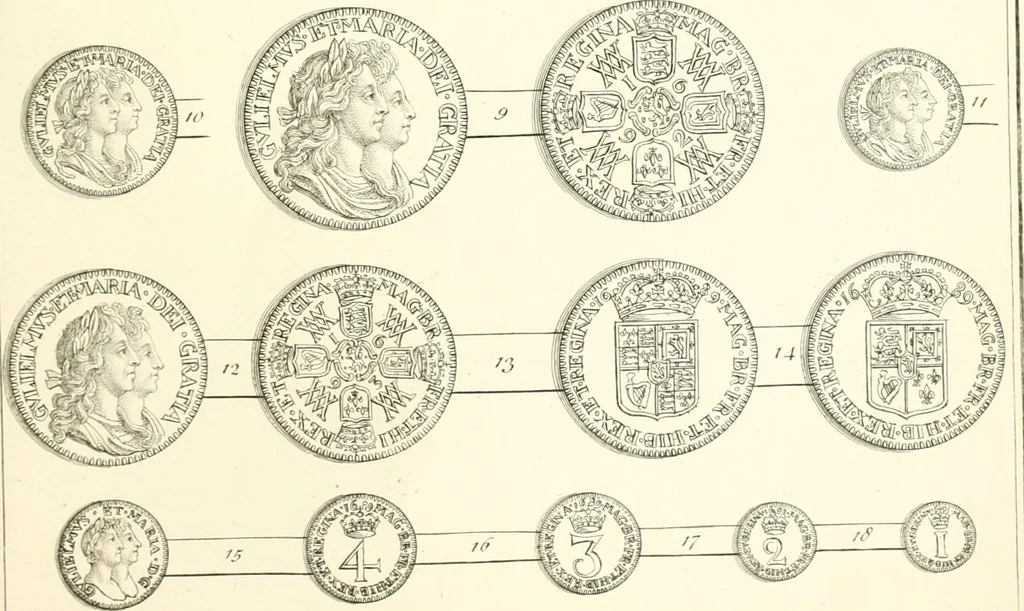 An illustration from Annals of the coinage of Great Britain and its dependencies : from the earliest period of authentic history to the reign of Victoria, 1840, leaf 216