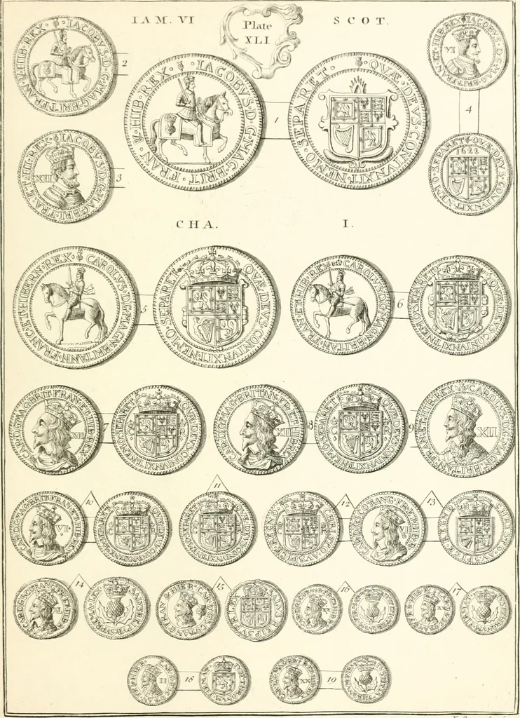 An illustration from Annals of the coinage of Great Britain and its dependencies : from the earliest period of authentic history to the reign of Victoria, 1840, leaf 234