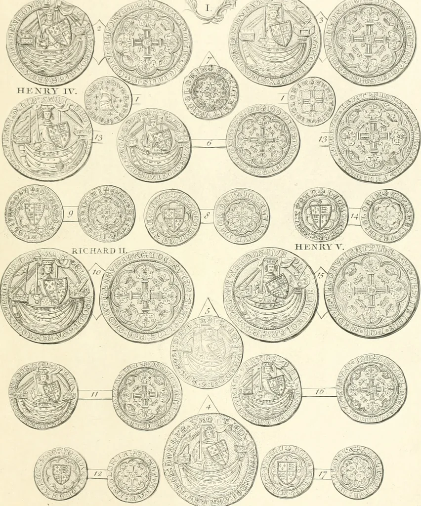 An illustration from Annals of the coinage of Great Britain and its dependencies : from the earliest period of authentic history to the reign of Victoria, 1840, leaf 240