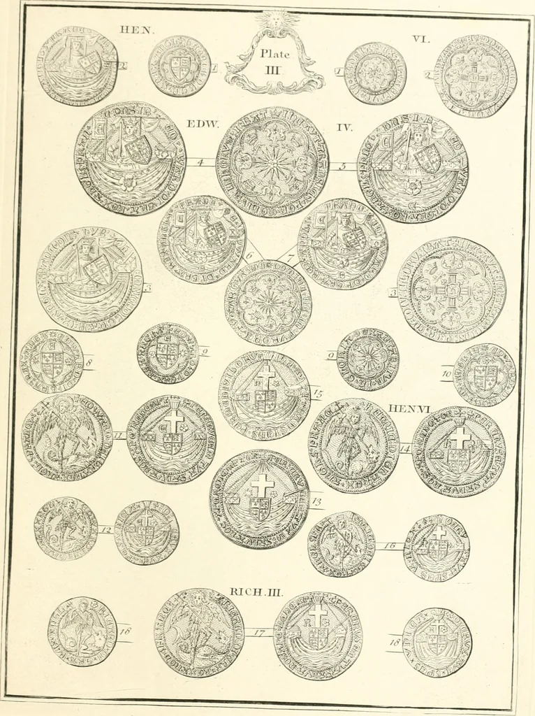 An illustration from Annals of the coinage of Great Britain and its dependencies : from the earliest period of authentic history to the reign of Victoria, 1840, leaf 246
