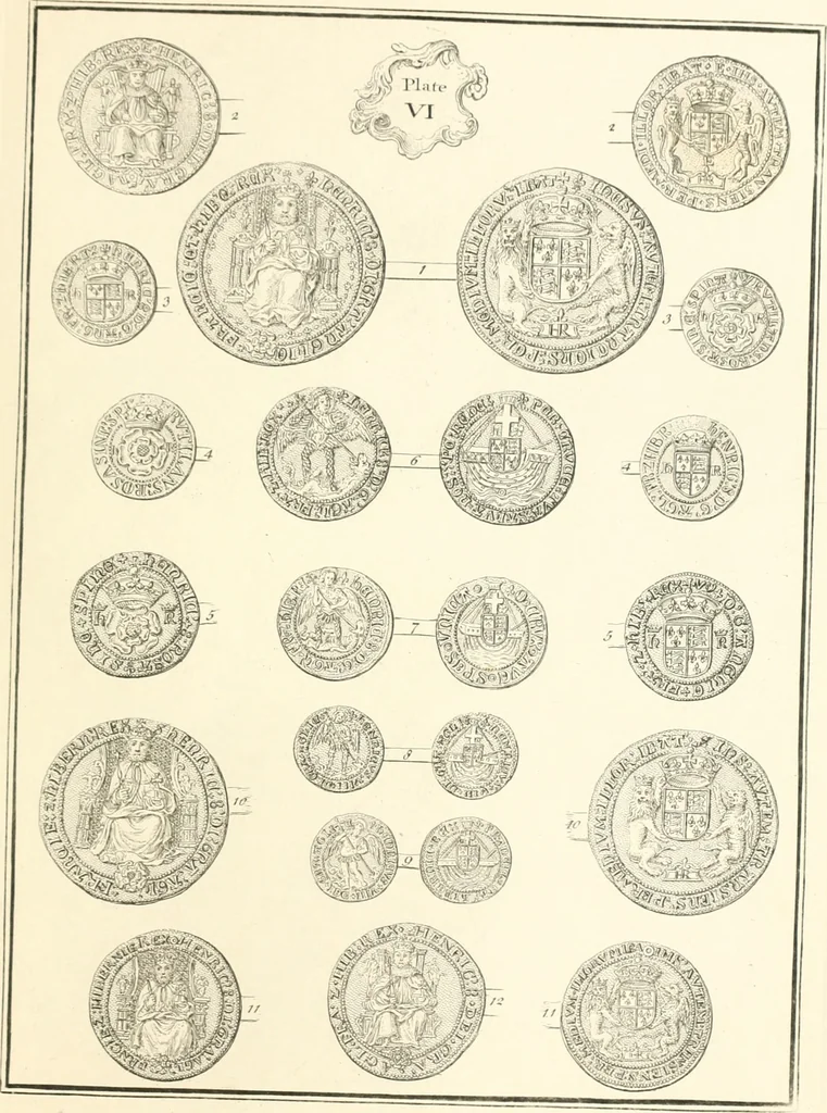 An illustration from Annals of the coinage of Great Britain and its dependencies : from the earliest period of authentic history to the reign of Victoria, 1840, leaf 256