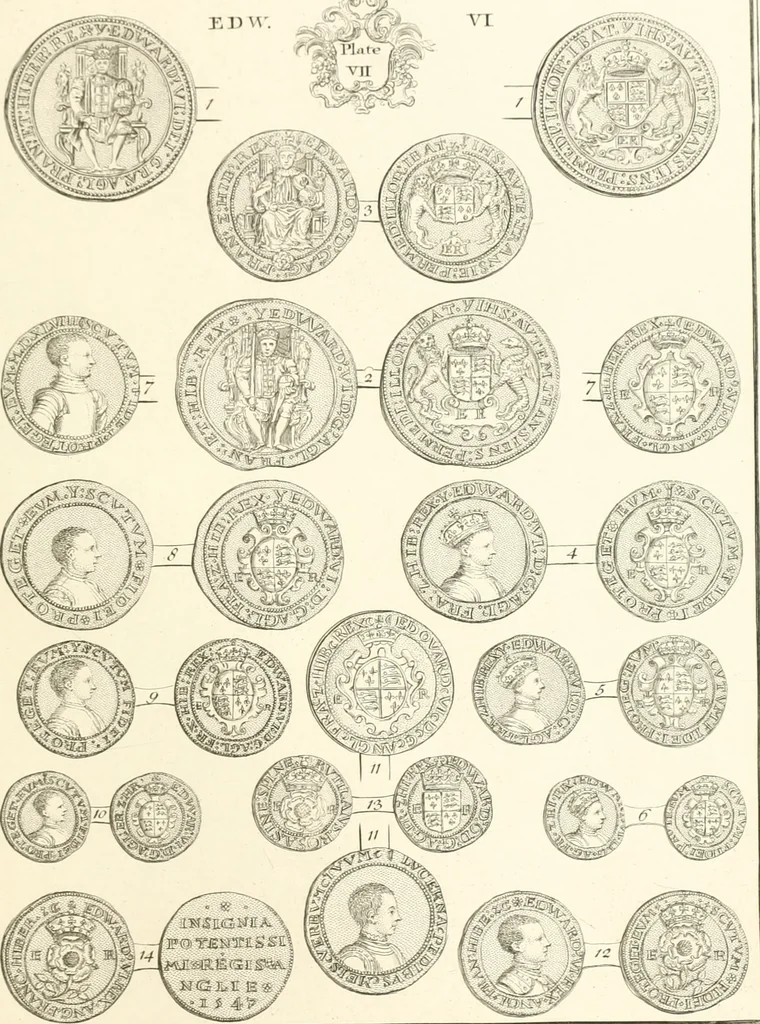 An illustration from Annals of the coinage of Great Britain and its dependencies : from the earliest period of authentic history to the reign of Victoria, 1840, leaf 258