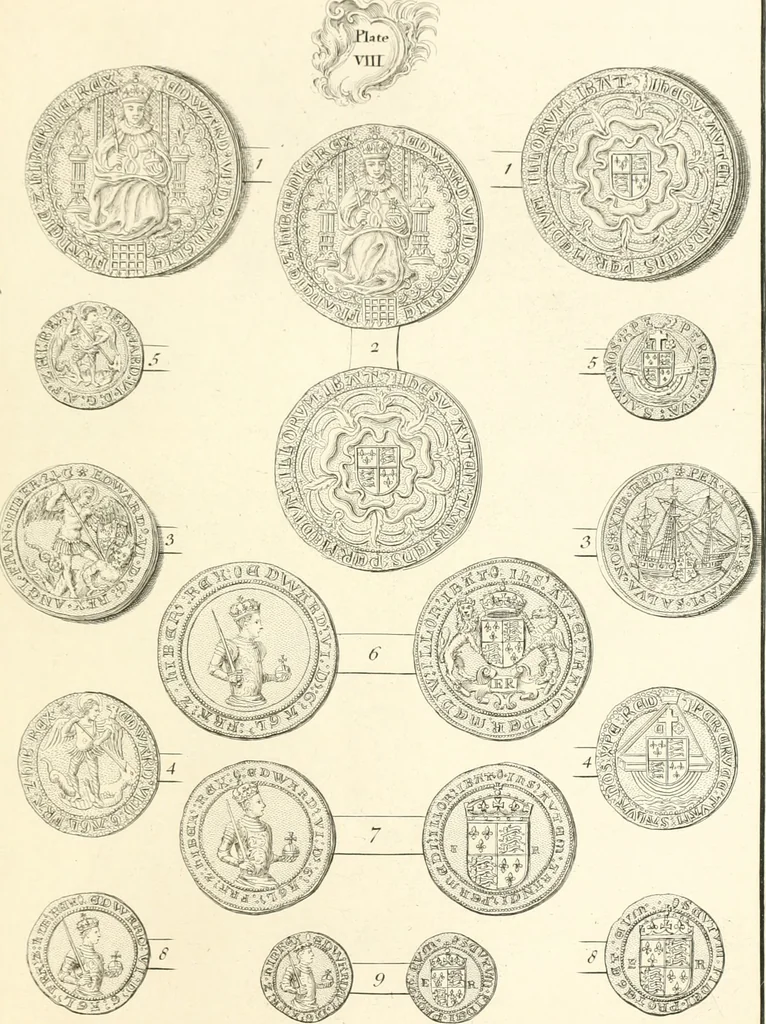 An illustration from Annals of the coinage of Great Britain and its dependencies : from the earliest period of authentic history to the reign of Victoria, 1840, leaf 262