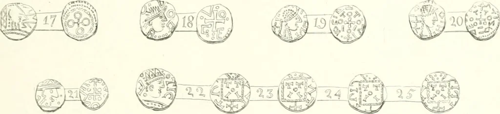 An illustration from Annals of the coinage of Great Britain and its dependencies : from the earliest period of authentic history to the reign of Victoria, 1840, leaf 28