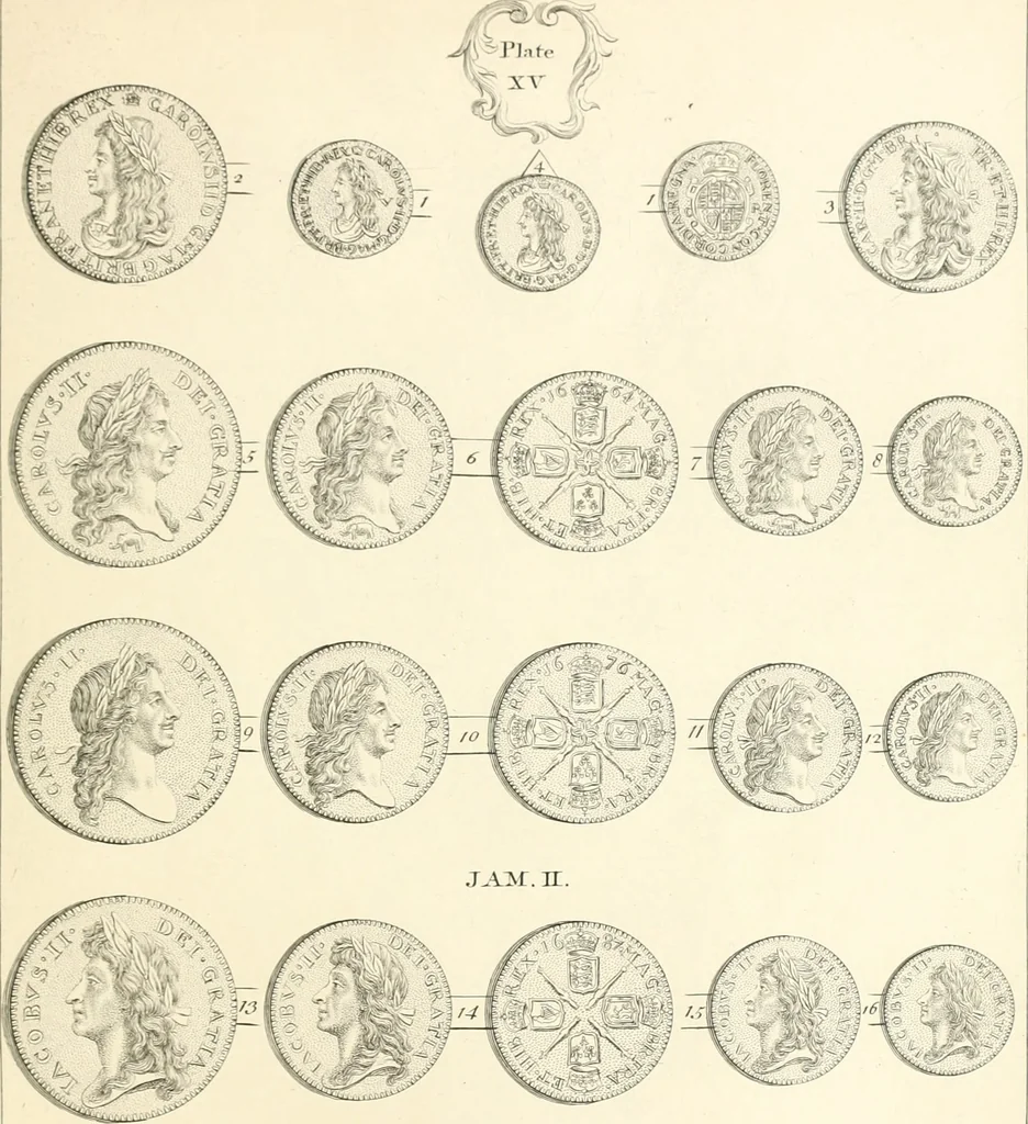 An illustration from Annals of the coinage of Great Britain and its dependencies : from the earliest period of authentic history to the reign of Victoria, 1840, leaf 282