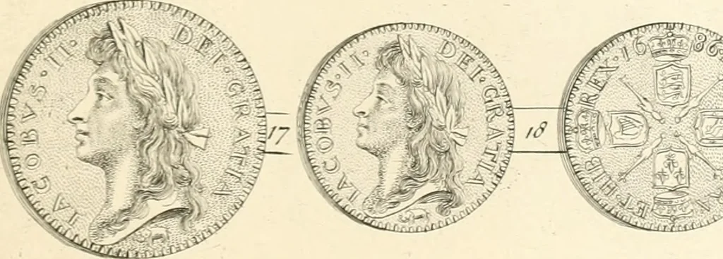 An illustration from Annals of the coinage of Great Britain and its dependencies : from the earliest period of authentic history to the reign of Victoria, 1840, leaf 282