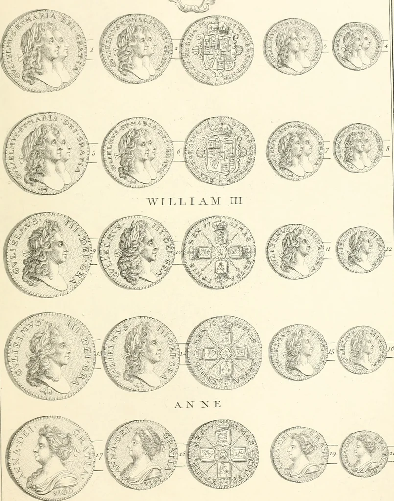 An illustration from Annals of the coinage of Great Britain and its dependencies : from the earliest period of authentic history to the reign of Victoria, 1840, leaf 284