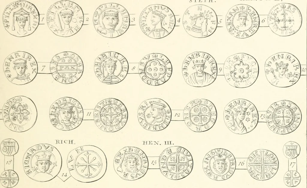 An illustration from Annals of the coinage of Great Britain and its dependencies : from the earliest period of authentic history to the reign of Victoria, 1840, leaf 296