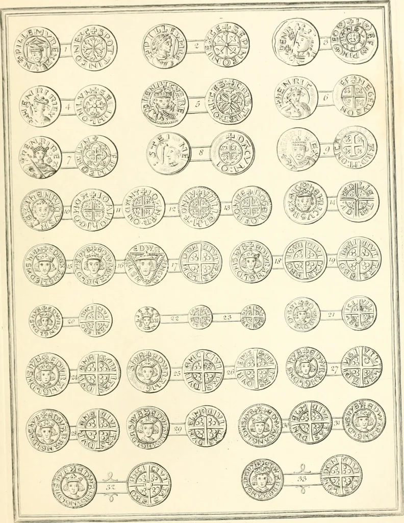 An illustration from Annals of the coinage of Great Britain and its dependencies : from the earliest period of authentic history to the reign of Victoria, 1840, leaf 324