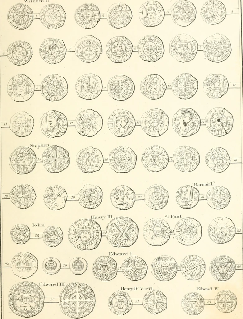 An illustration from Annals of the coinage of Great Britain and its dependencies : from the earliest period of authentic history to the reign of Victoria, 1840, leaf 326