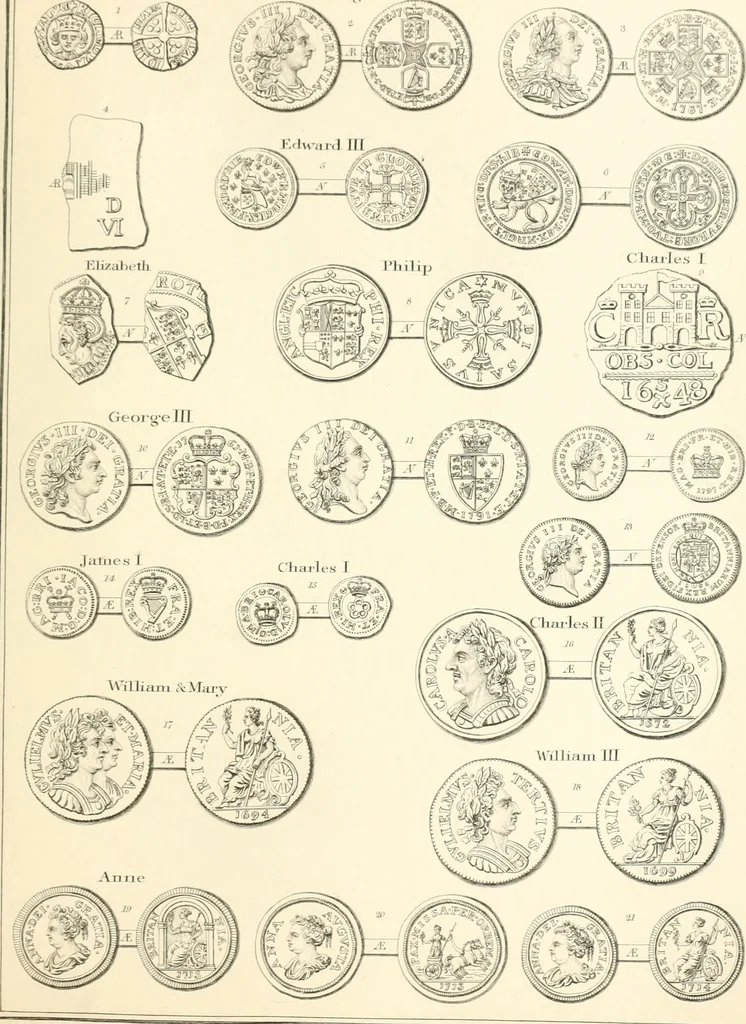 An illustration from Annals of the coinage of Great Britain and its dependencies : from the earliest period of authentic history to the reign of Victoria, 1840, leaf 332