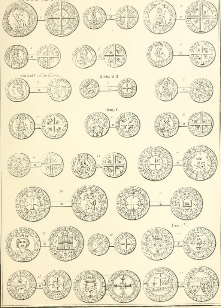 An illustration from Annals of the coinage of Great Britain and its dependencies : from the earliest period of authentic history to the reign of Victoria, 1840, leaf 360