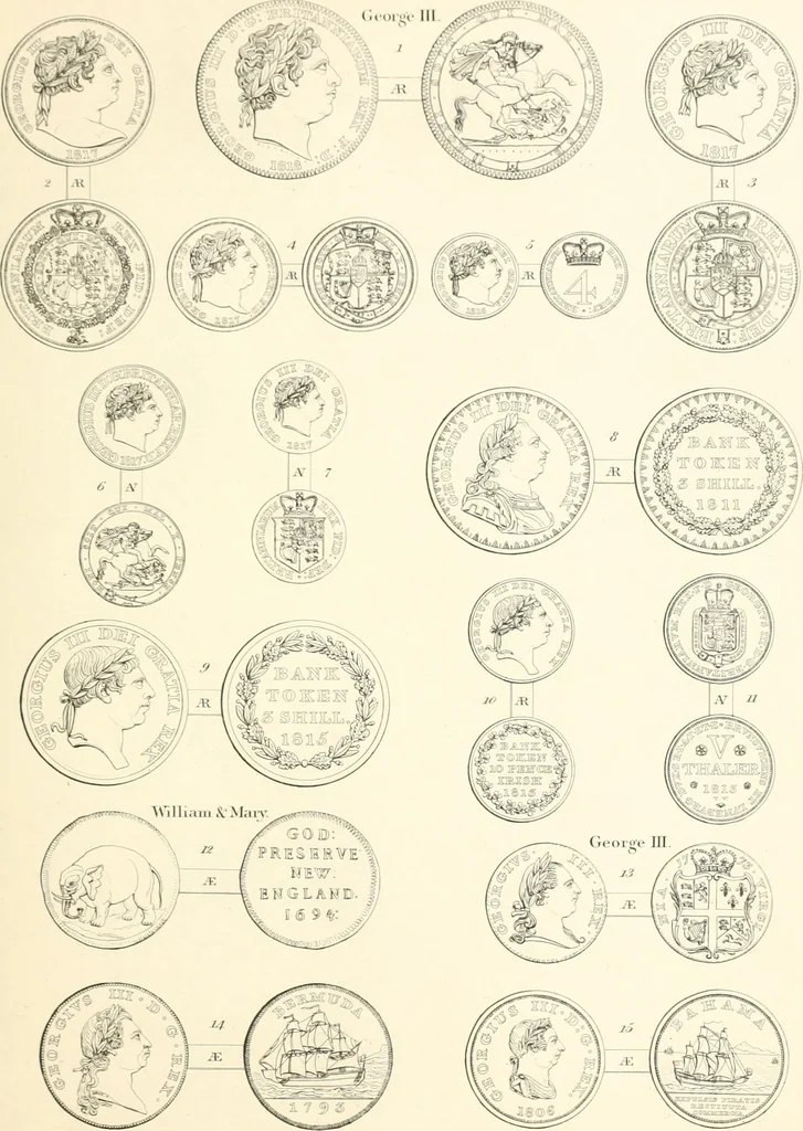 An illustration from Annals of the coinage of Great Britain and its dependencies : from the earliest period of authentic history to the reign of Victoria, 1840, leaf 370
