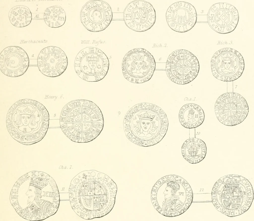 An illustration from Annals of the coinage of Great Britain and its dependencies : from the earliest period of authentic history to the reign of Victoria, 1840, leaf 394