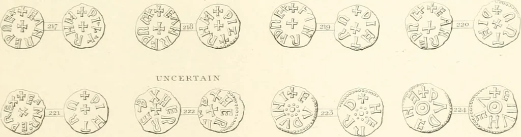 An illustration from Annals of the coinage of Great Britain and its dependencies : from the earliest period of authentic history to the reign of Victoria, 1840, leaf 418