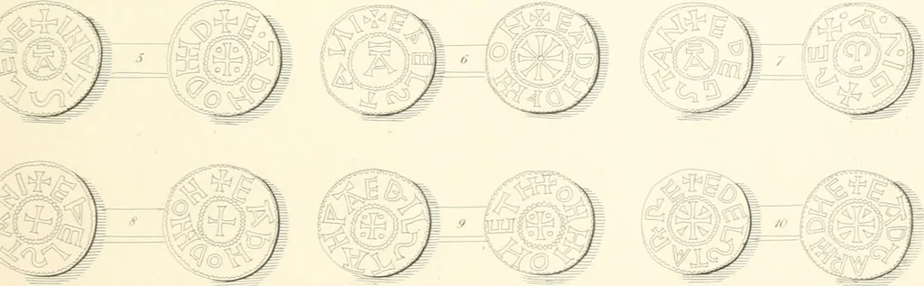 An illustration from Annals of the coinage of Great Britain and its dependencies : from the earliest period of authentic history to the reign of Victoria, 1840, leaf 46