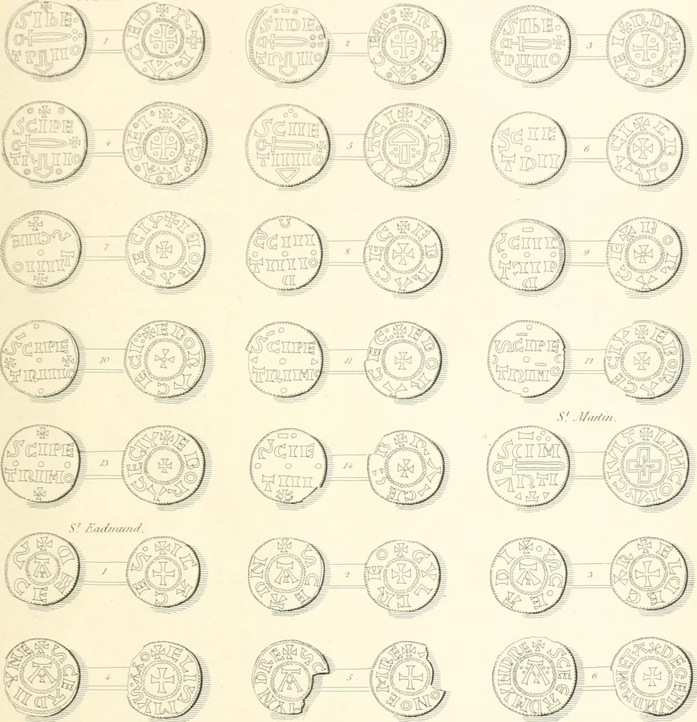 An illustration from Annals of the coinage of Great Britain and its dependencies : from the earliest period of authentic history to the reign of Victoria, 1840, leaf 56