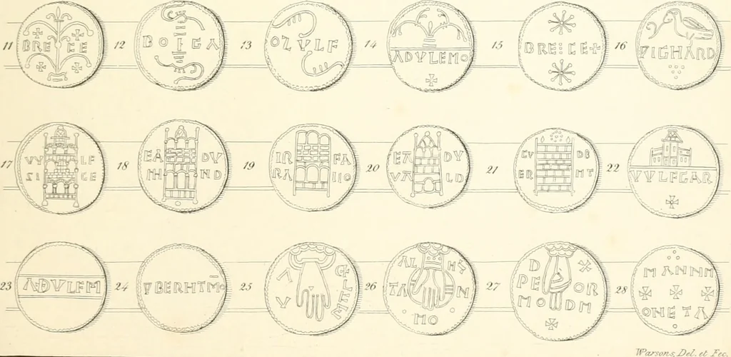 An illustration from Annals of the coinage of Great Britain and its dependencies : from the earliest period of authentic history to the reign of Victoria, 1840, leaf 68