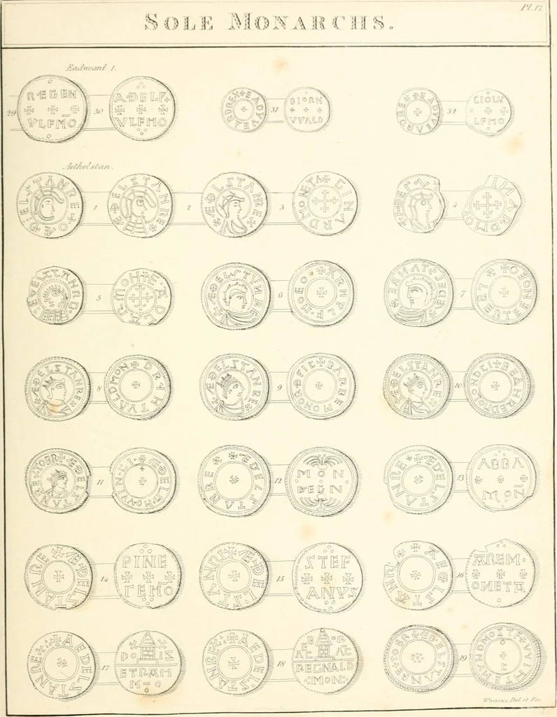 An illustration from Annals of the coinage of Great Britain and its dependencies : from the earliest period of authentic history to the reign of Victoria, 1840, leaf 70