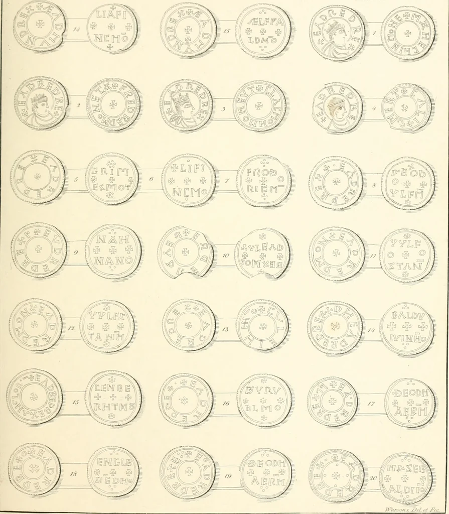 An illustration from Annals of the coinage of Great Britain and its dependencies : from the earliest period of authentic history to the reign of Victoria, 1840, leaf 76