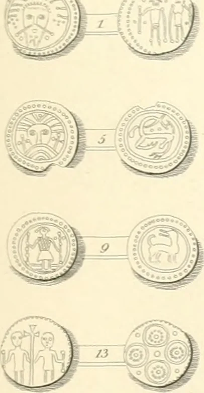 An illustration from Annals of the coinage of Great Britain and its dependencies : from the earliest period of authentic history to the reign of Victoria, 1840, leaf 96