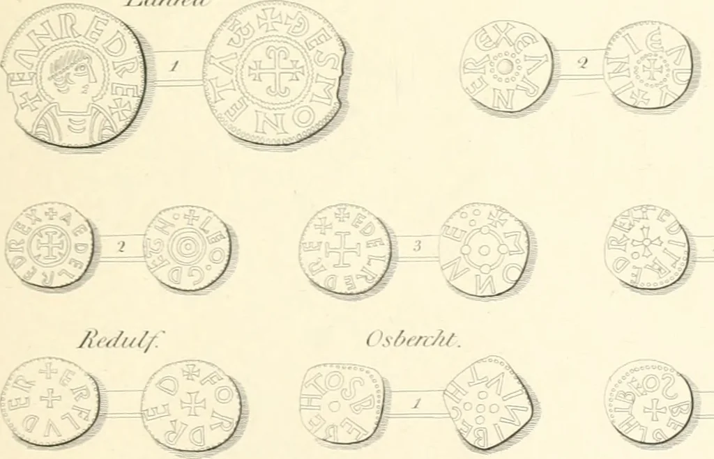 An illustration from Annals of the coinage of Great Britain and its dependencies : from the earliest period of authentic history to the reign of Victoria, 1840, leaf 98