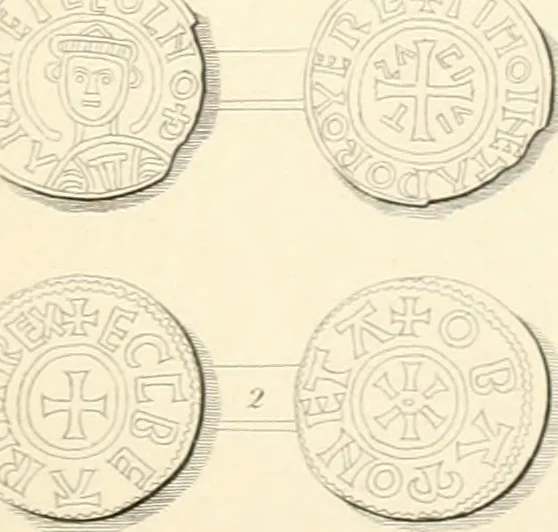 An illustration from Annals of the coinage of Great Britain and its dependencies : from the earliest period of authentic history to the reign of Victoria, 1840, leaf 98