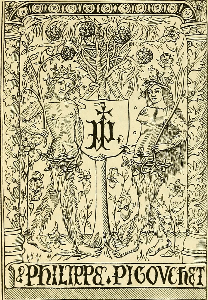 An illustration from Annals of Parisian typography : containing an account of the earliest typographical establishments of Paris; and notices and illustrations of the most remarkable productions of the Parisian Gothic press; compiled principally to shew its general character; and its particular influence upon the early English press, 1818, leaf 121