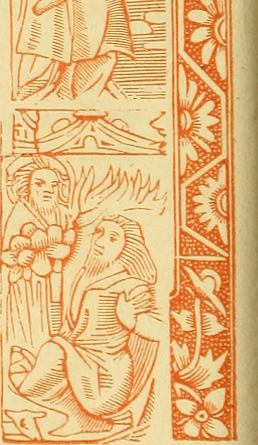 An illustration from Annals of Parisian typography : containing an account of the earliest typographical establishments of Paris; and notices and illustrations of the most remarkable productions of the Parisian Gothic press; compiled principally to shew its general character; and its particular influence upon the early English press, 1818, leaf 131