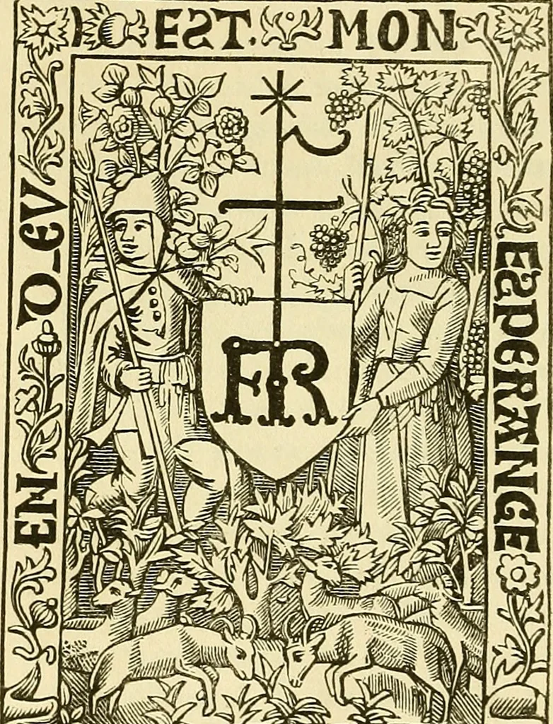 An illustration from Annals of Parisian typography : containing an account of the earliest typographical establishments of Paris; and notices and illustrations of the most remarkable productions of the Parisian Gothic press; compiled principally to shew its general character; and its particular influence upon the early English press, 1818, leaf 67