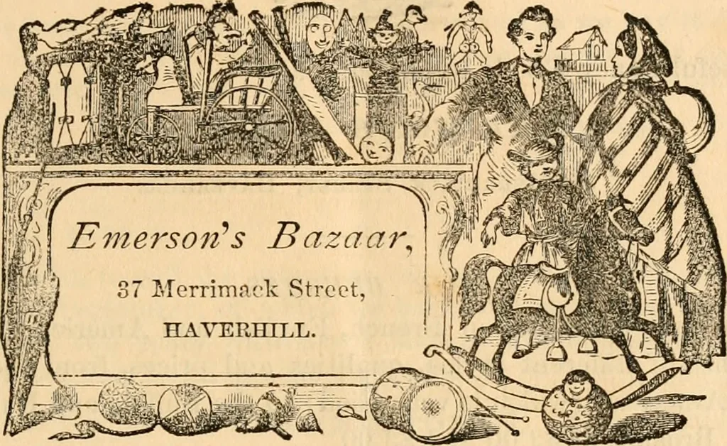 An illustration from Annual catalogue of staple fancy goods, novelties, Christmas presents, French and German toys., 1871, leaf 2