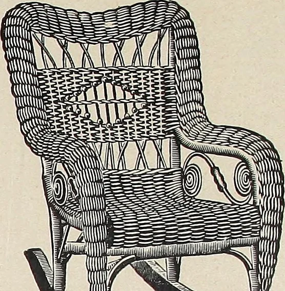 An illustration from Annual catalogue, Reed furniture, season, 1900, Grade "B", 1900, leaf 10