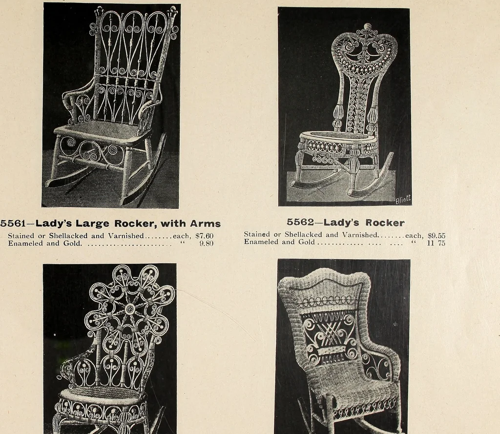An illustration from Annual catalogue, Reed furniture, season, 1900, Grade "B", 1900, leaf 16