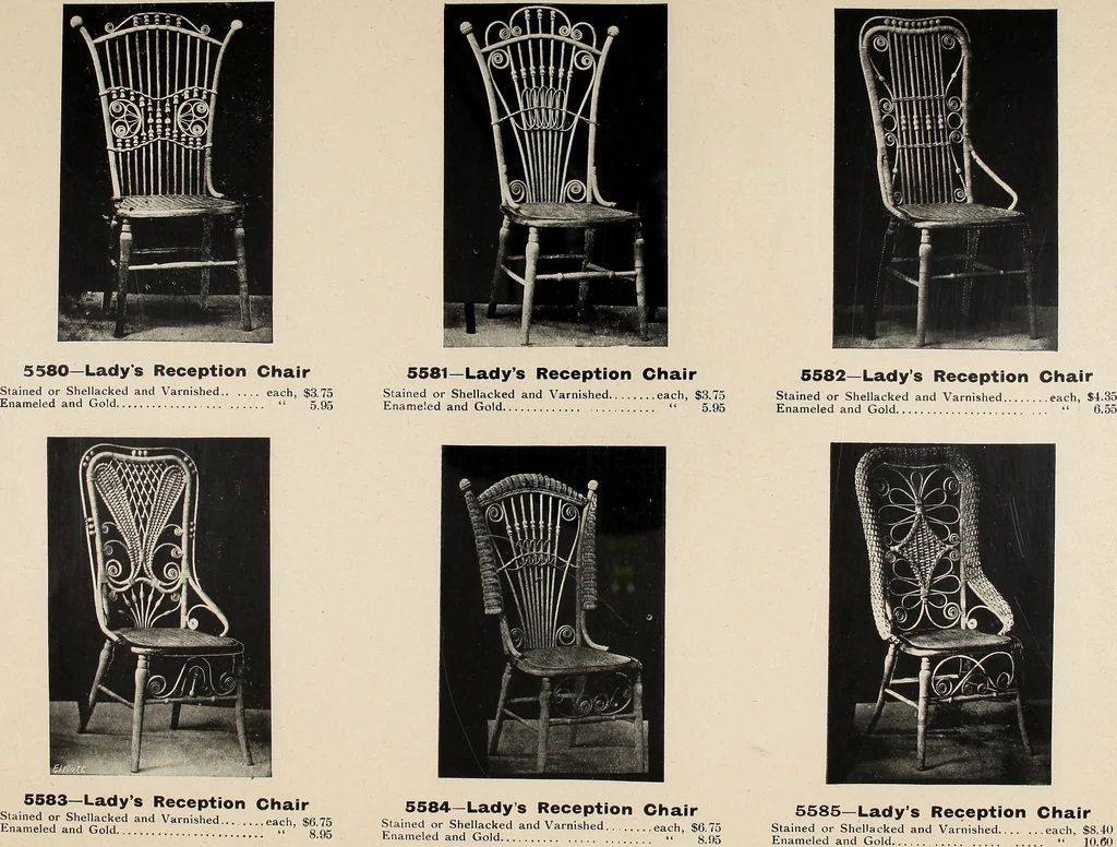 An illustration from Annual catalogue, Reed furniture, season, 1900, Grade "B", 1900, leaf 19