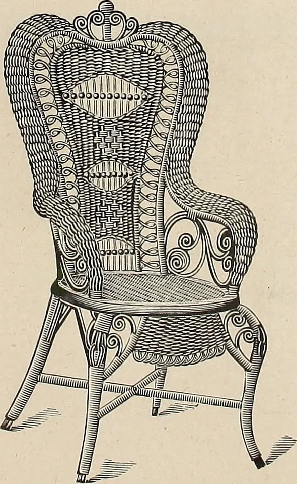 An illustration from Annual catalogue, Reed furniture, season, 1900, Grade "B", 1900, leaf 20