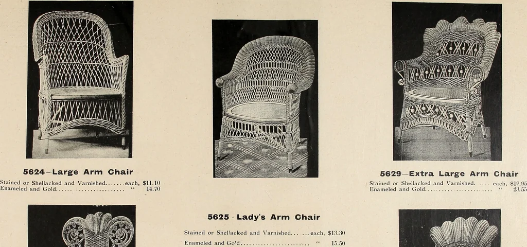 An illustration from Annual catalogue, Reed furniture, season, 1900, Grade "B", 1900, leaf 26