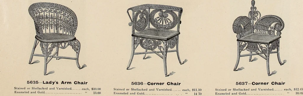 An illustration from Annual catalogue, Reed furniture, season, 1900, Grade "B", 1900, leaf 27