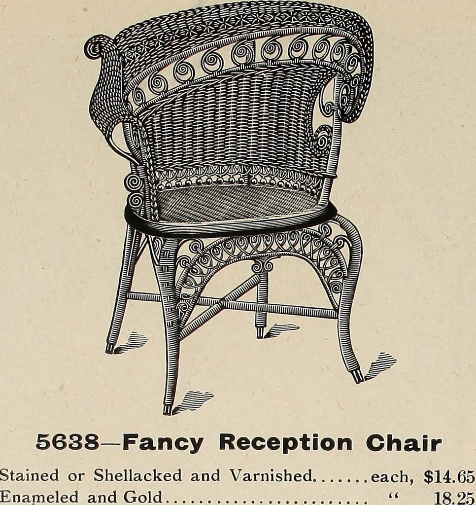 An illustration from Annual catalogue, Reed furniture, season, 1900, Grade "B", 1900, leaf 28