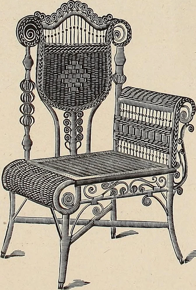 An illustration from Annual catalogue, Reed furniture, season, 1900, Grade "B", 1900, leaf 28