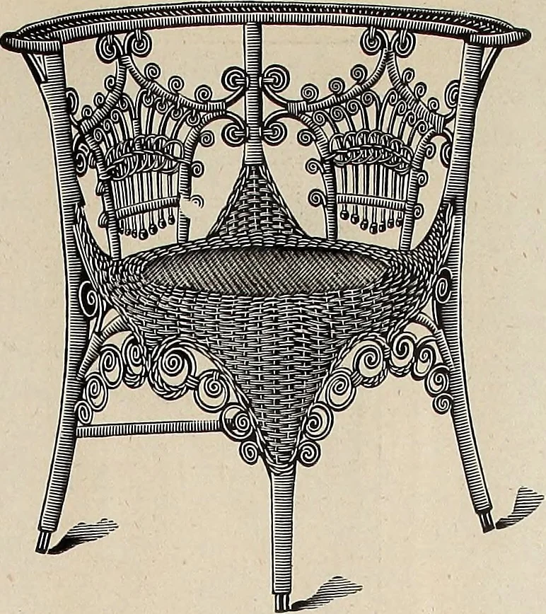 An illustration from Annual catalogue, Reed furniture, season, 1900, Grade "B", 1900, leaf 28