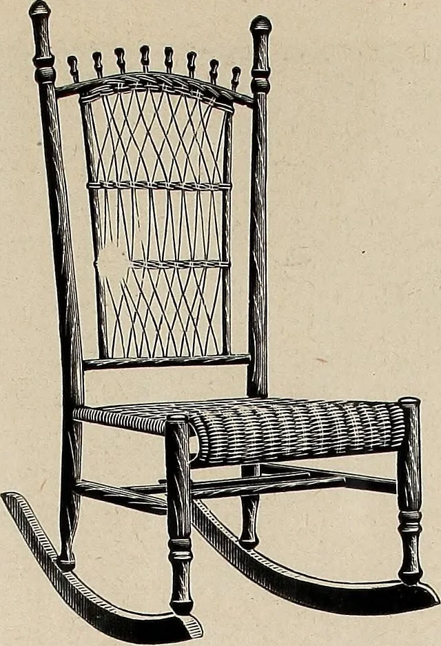 An illustration from Annual catalogue, Reed furniture, season, 1900, Grade "B", 1900, leaf 32