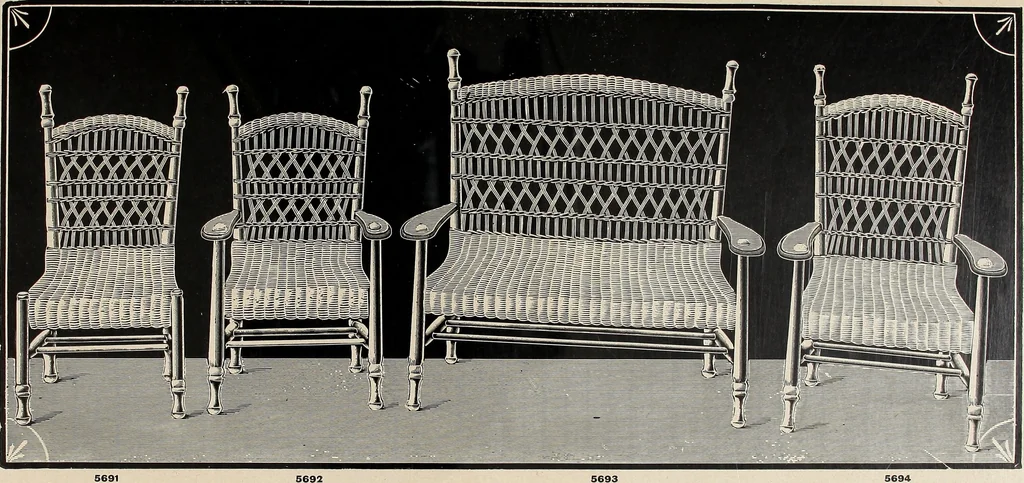 An illustration from Annual catalogue, Reed furniture, season, 1900, Grade "B", 1900, leaf 34