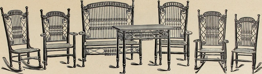 An illustration from Annual catalogue, Reed furniture, season, 1900, Grade "B", 1900, leaf 36