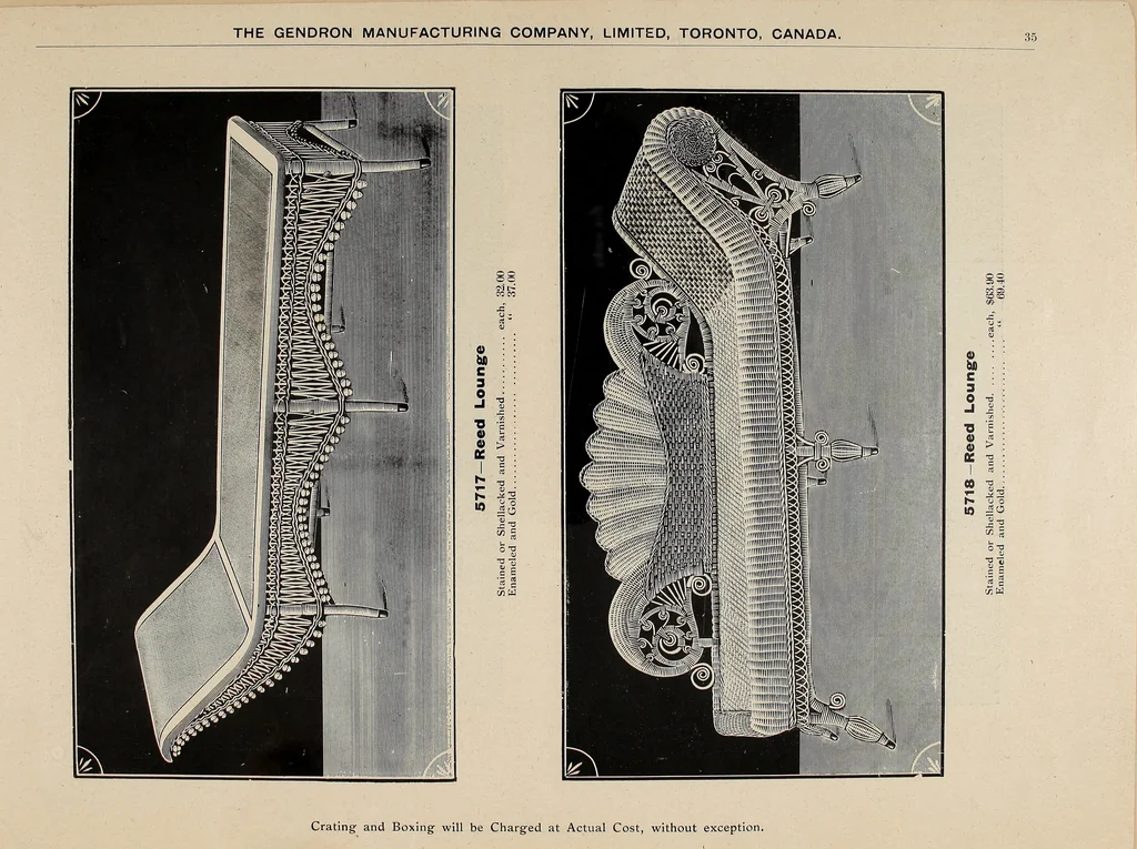 An illustration from Annual catalogue, Reed furniture, season, 1900, Grade "B", 1900, leaf 40